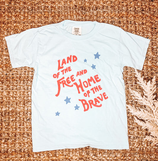 Land Of The Free Kids Tee