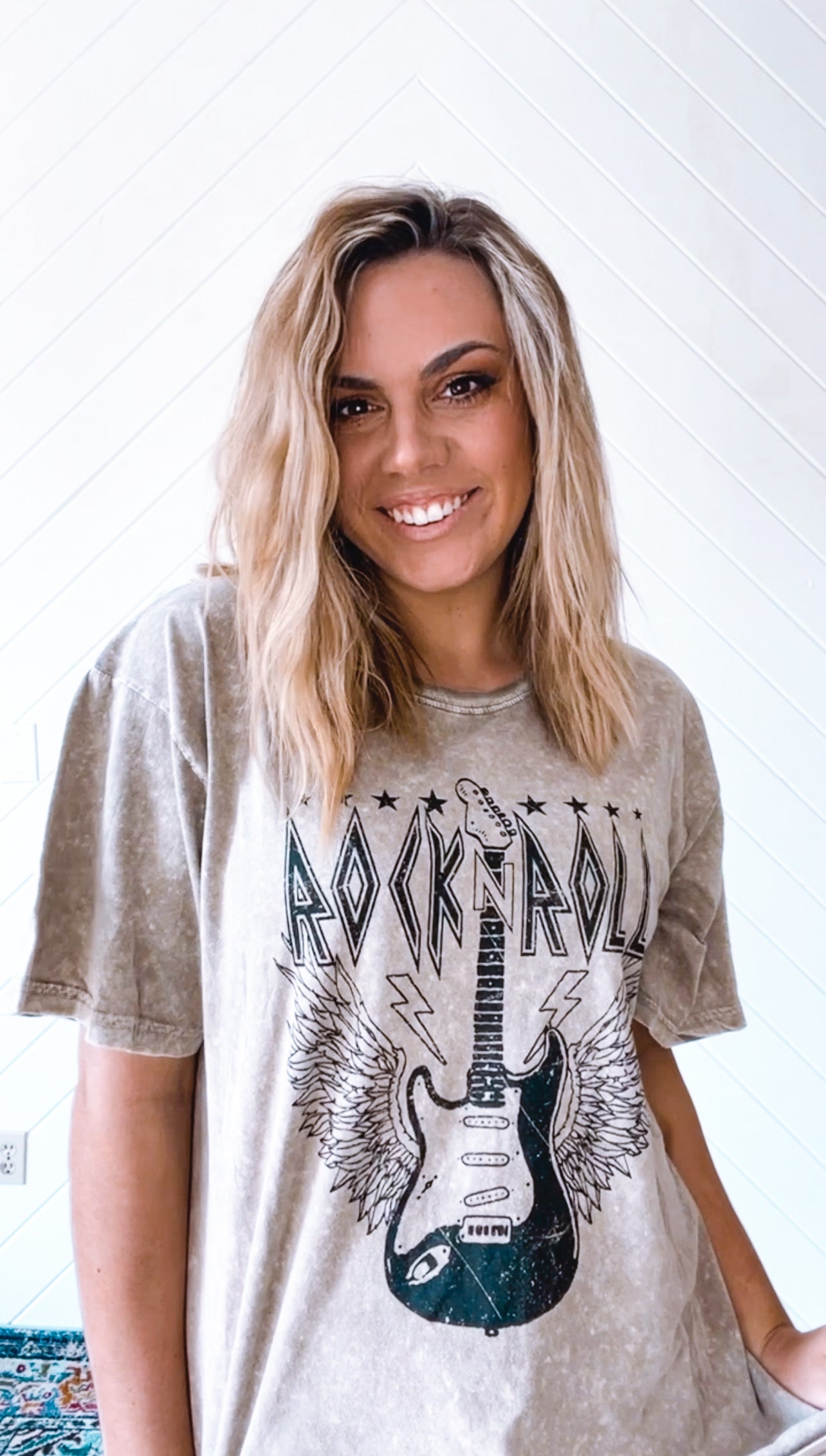 Rock N Roll Guitar Graphic Tee