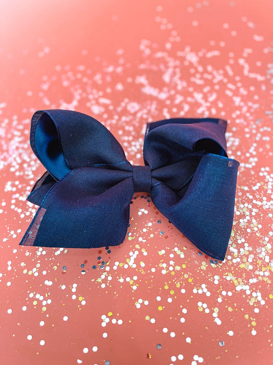 King Linen Navy Bow