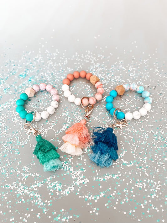 Pom Pom Silicone Keychain