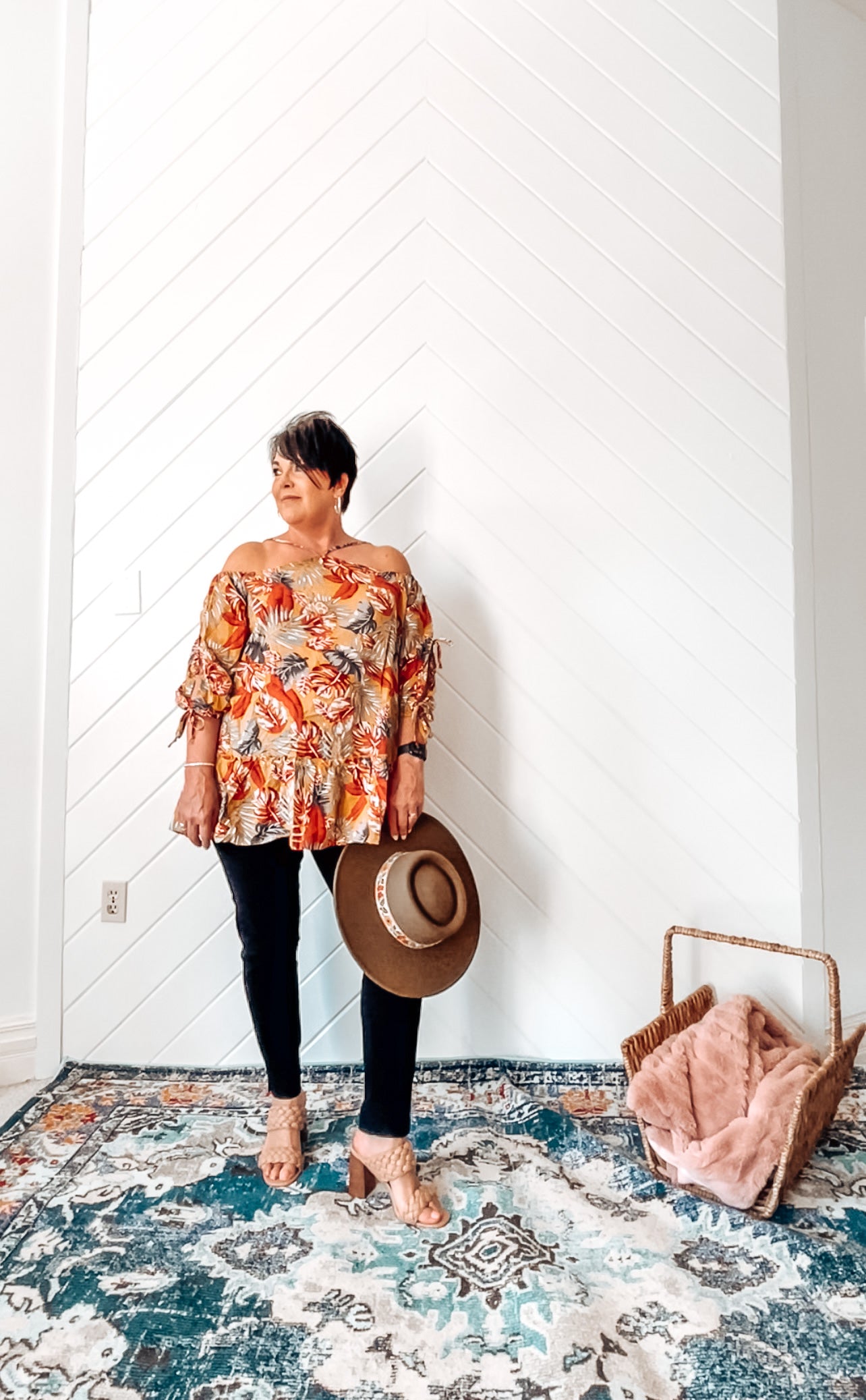 Cold Shoulder Floral Top