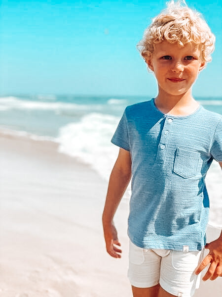 Dodger Blue Henley Shirt