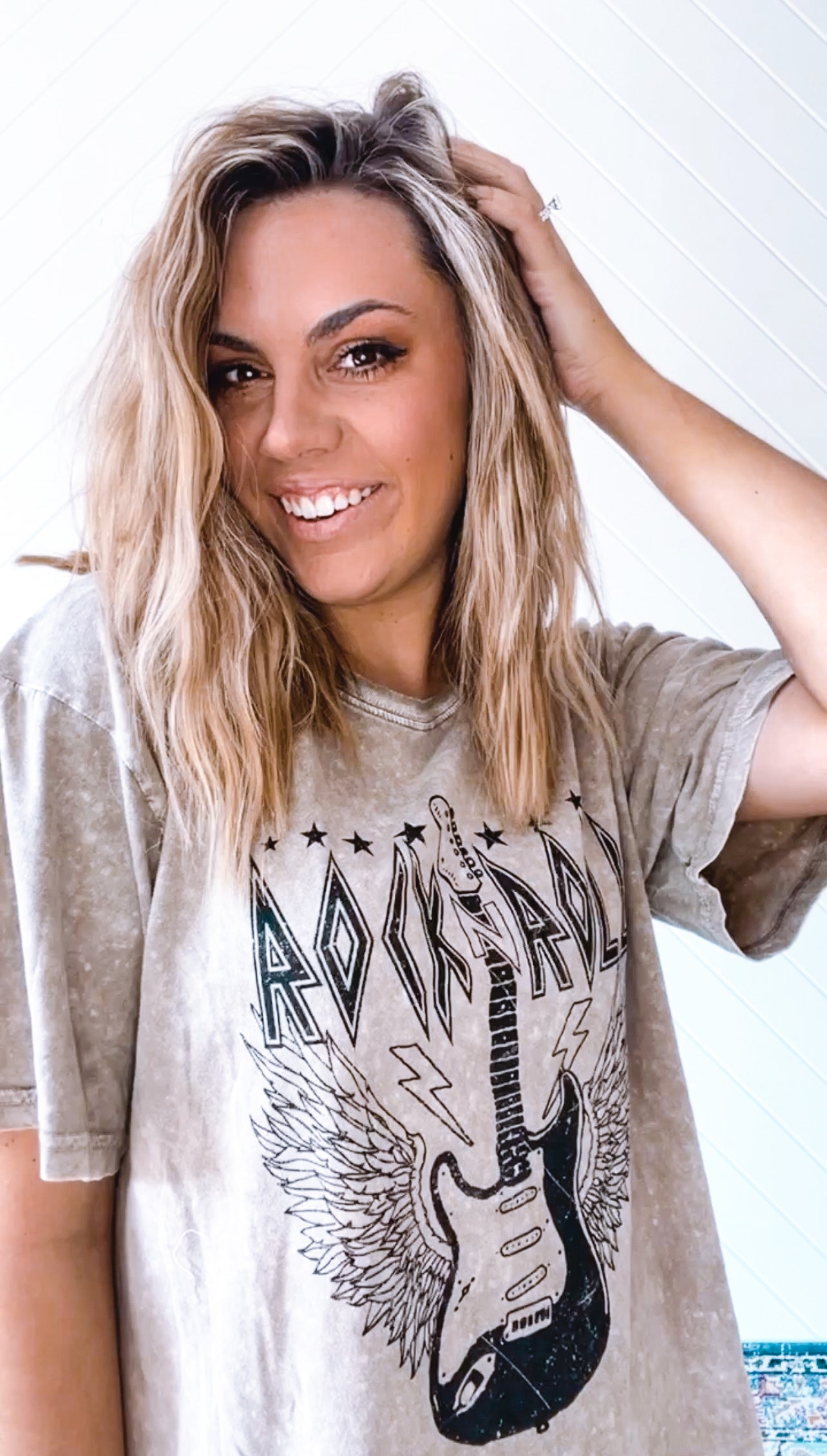 Rock N Roll Guitar Graphic Tee