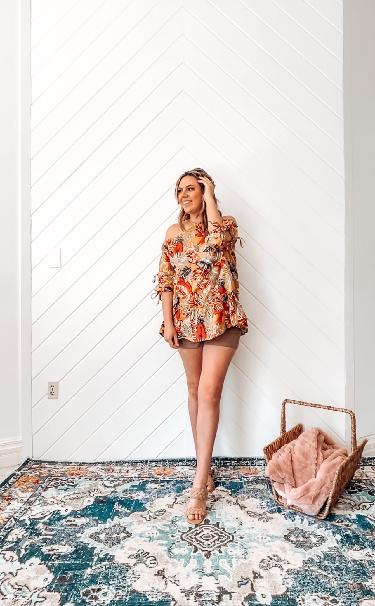 Cold Shoulder Floral Top