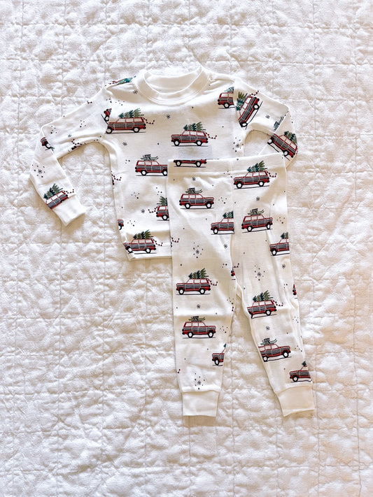 Christmas Car Kids Pajamas