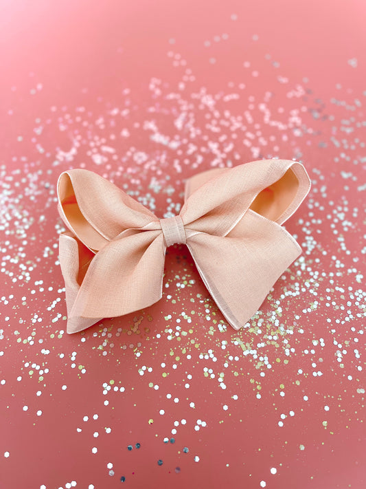 King Linen Peach Bow