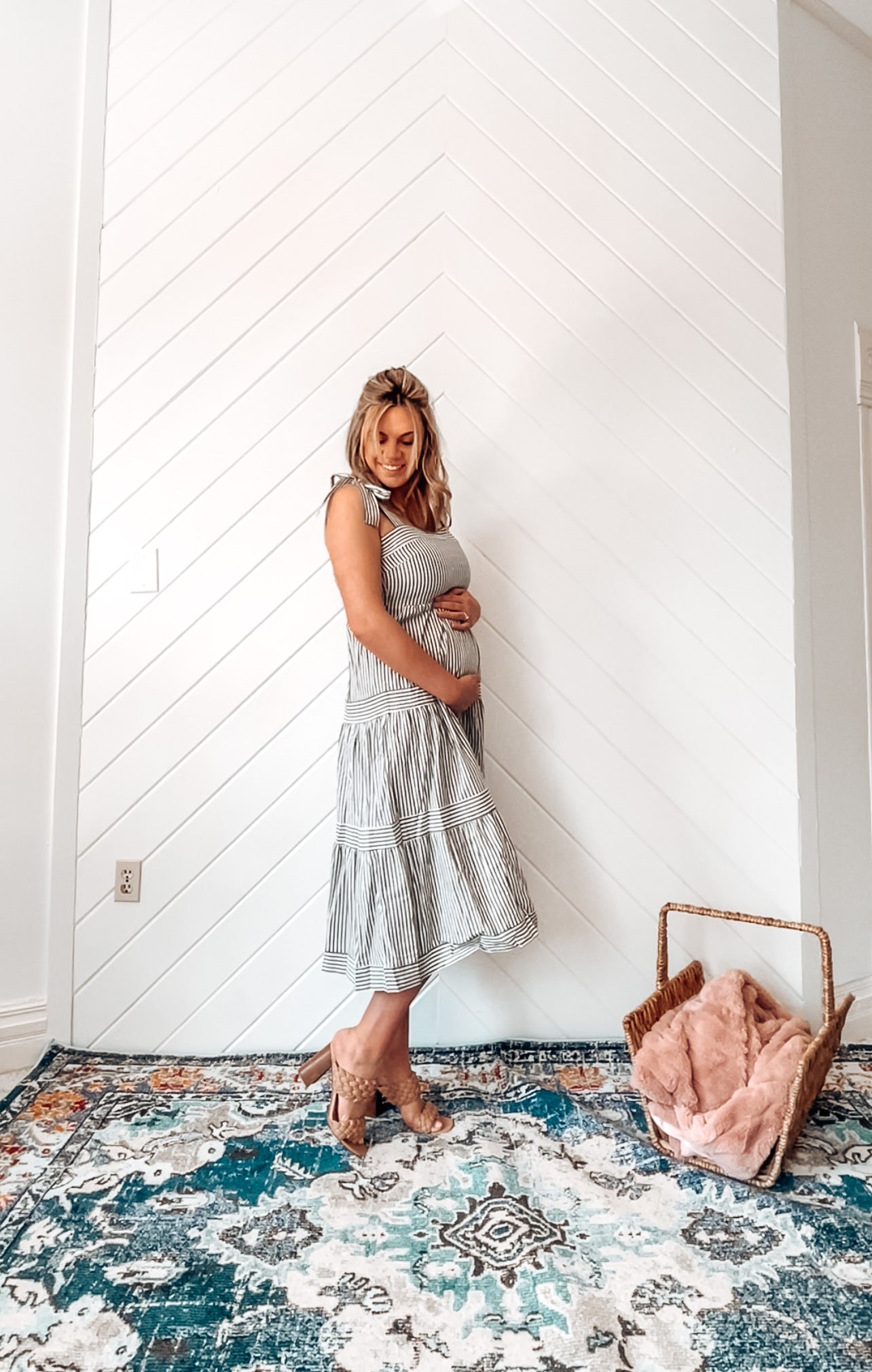 Jaymes Navy Stripe Dress