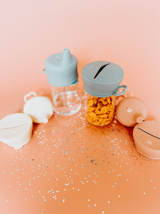 Silicone Snack & Sippy Lid Set
