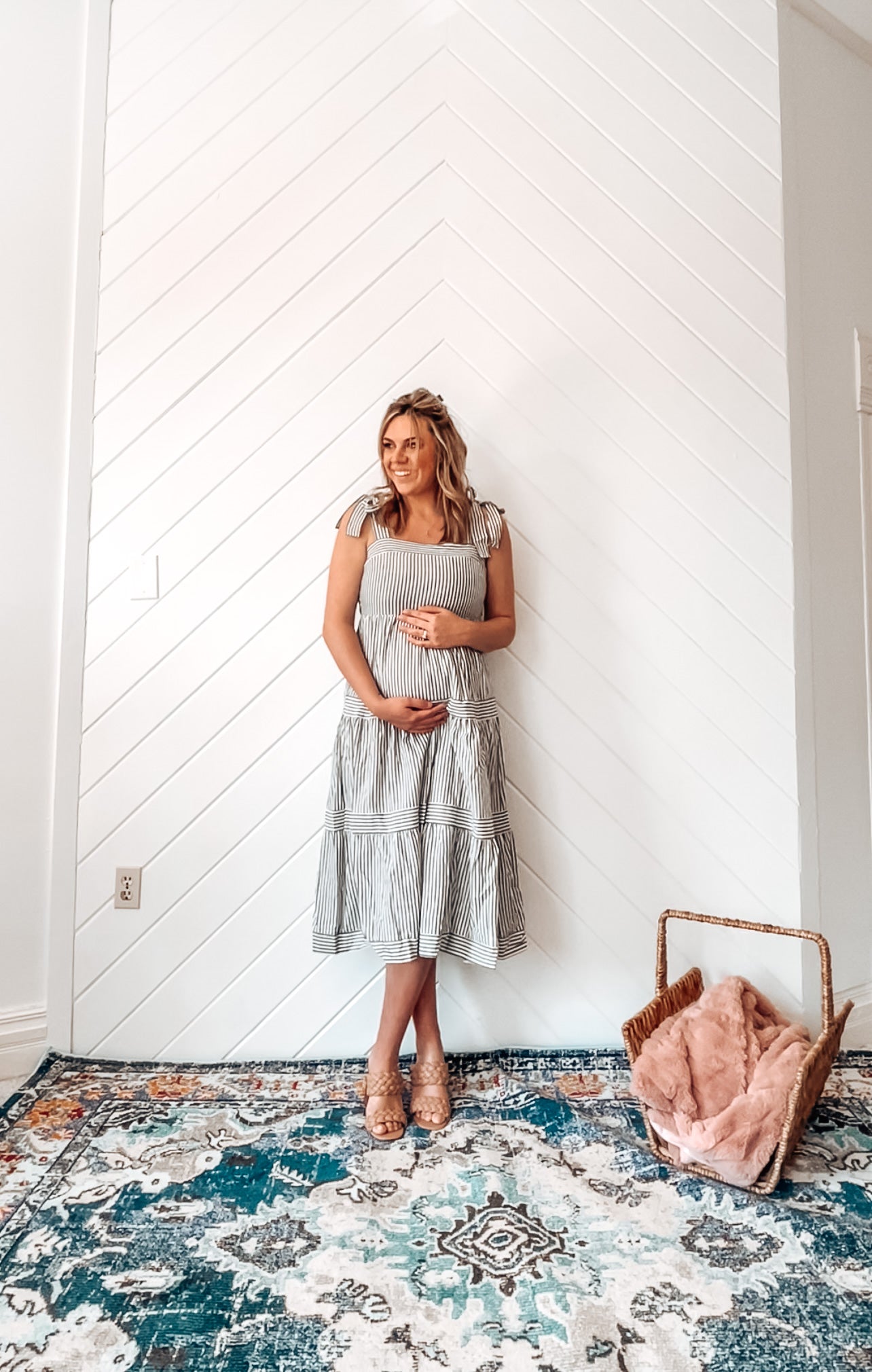 Jaymes Navy Stripe Dress