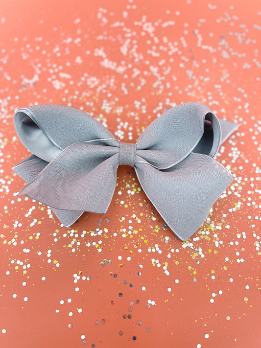 King Linen Gray Bow