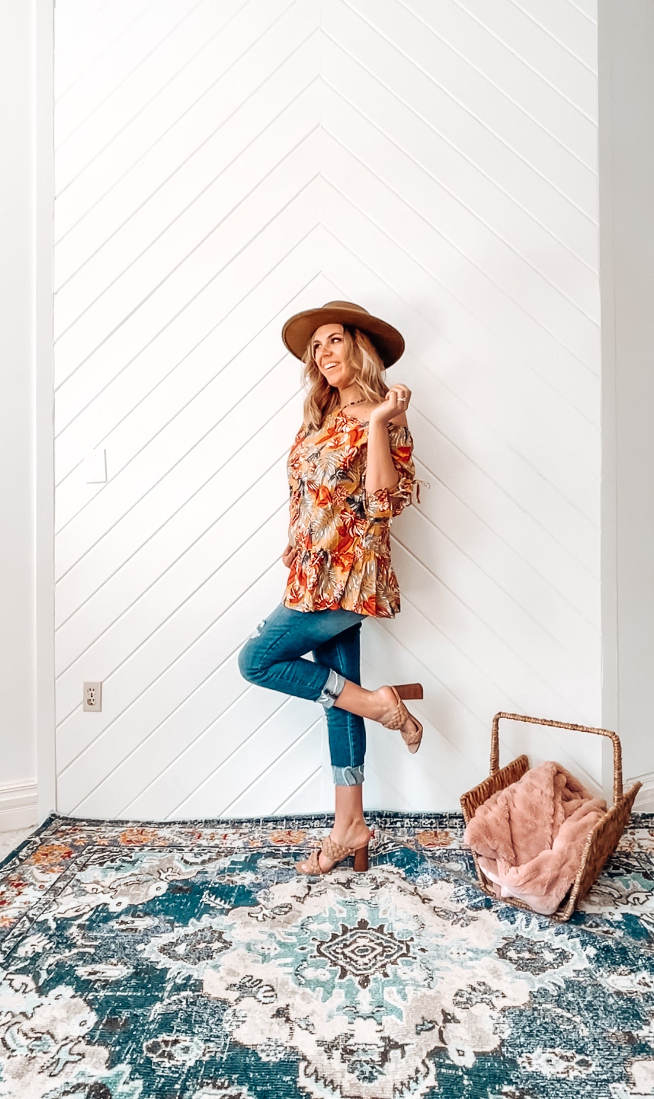 Cold Shoulder Floral Top