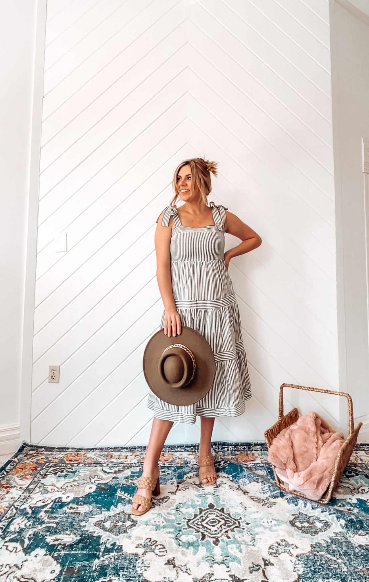 Jaymes Navy Stripe Dress