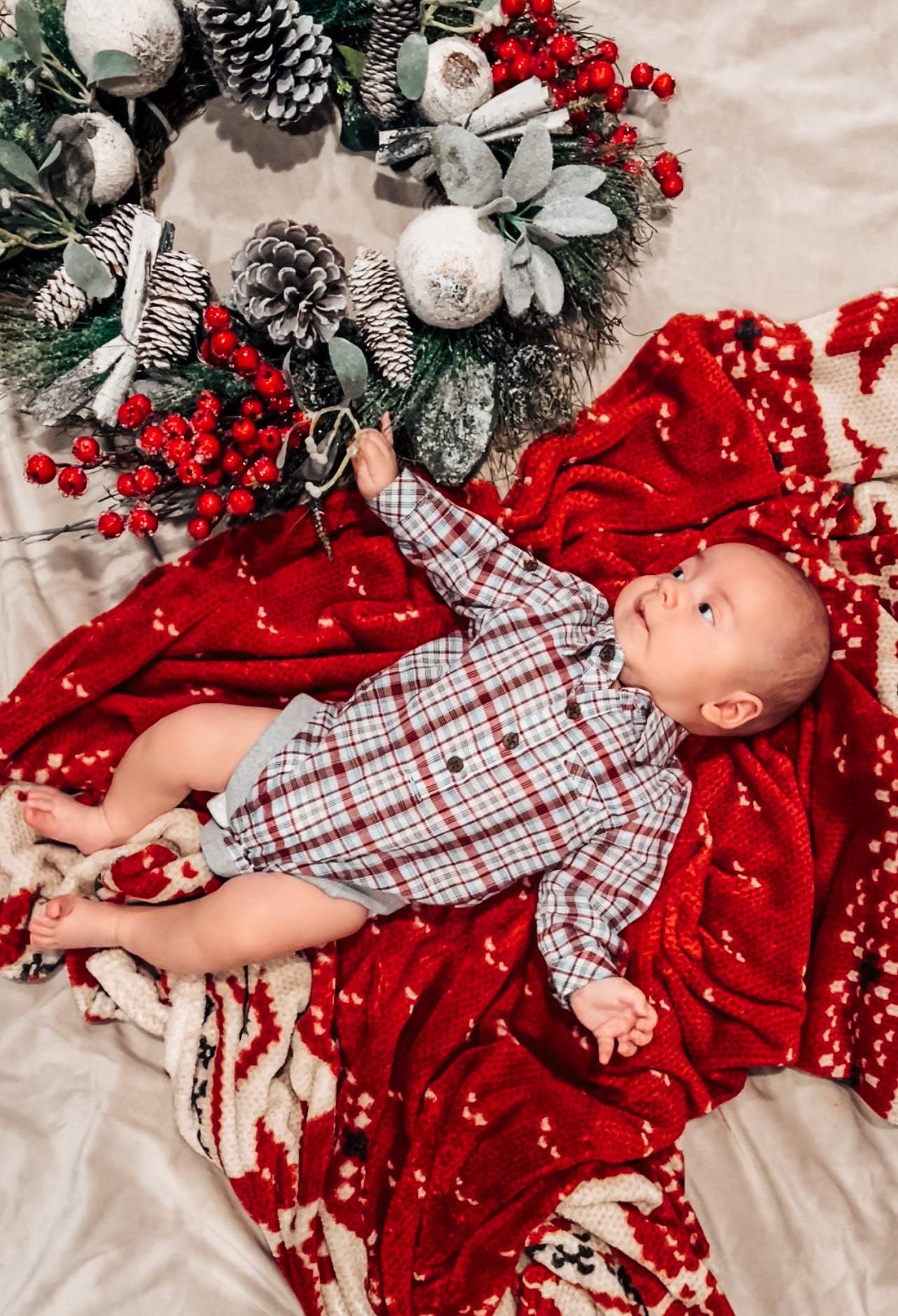 Jasper Woven Onsie Red Plaid