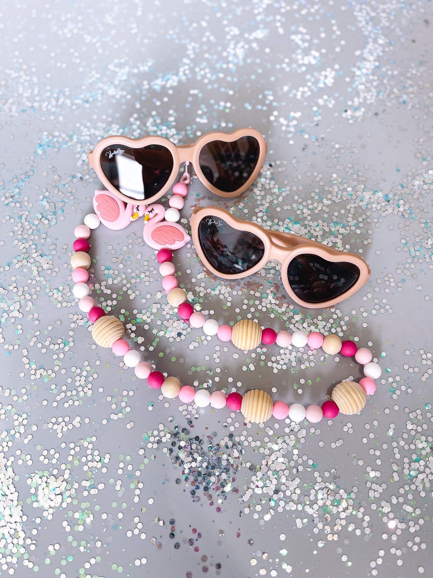 The Baby Bendi Heart Pink Polarized Glasses