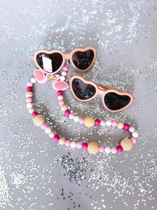 The Baby Bendi Heart Pink Polarized Glasses