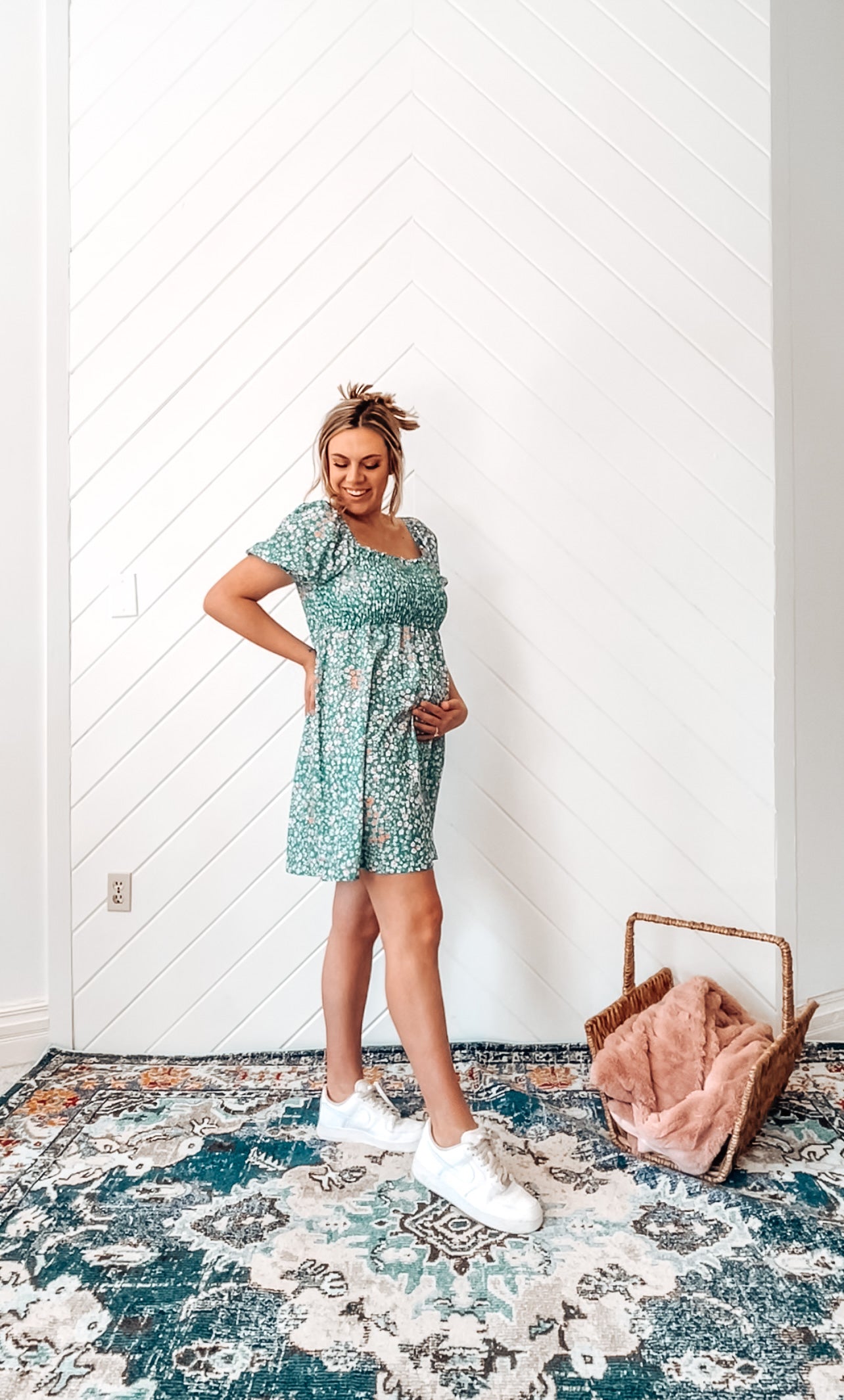 Floral Smocked Babydoll Dress