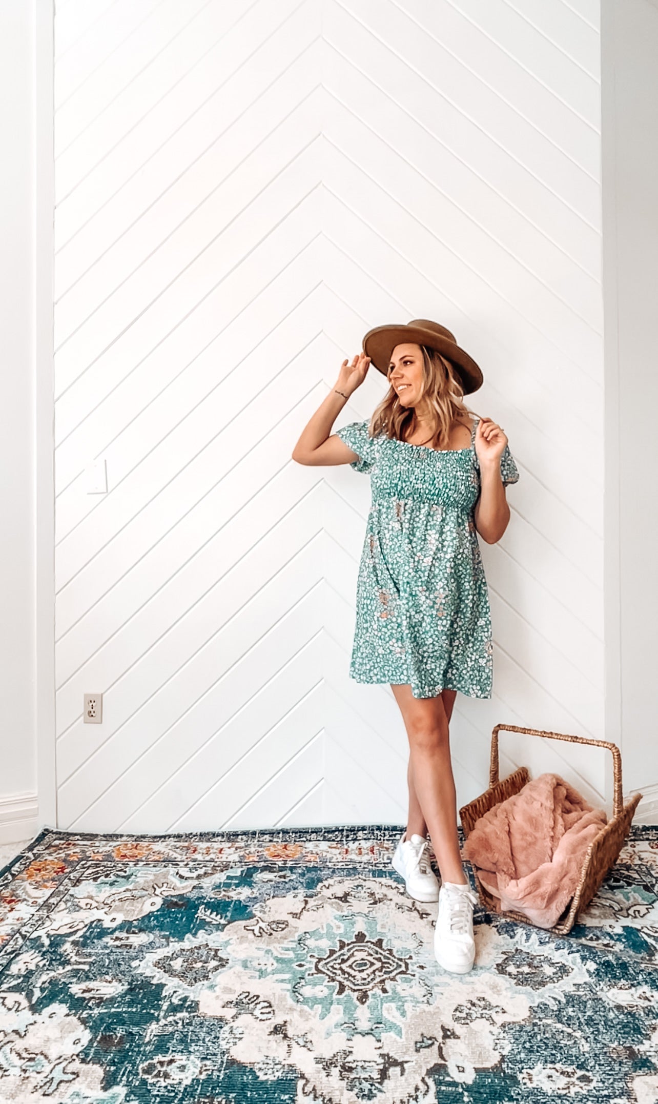 Floral Smocked Babydoll Dress