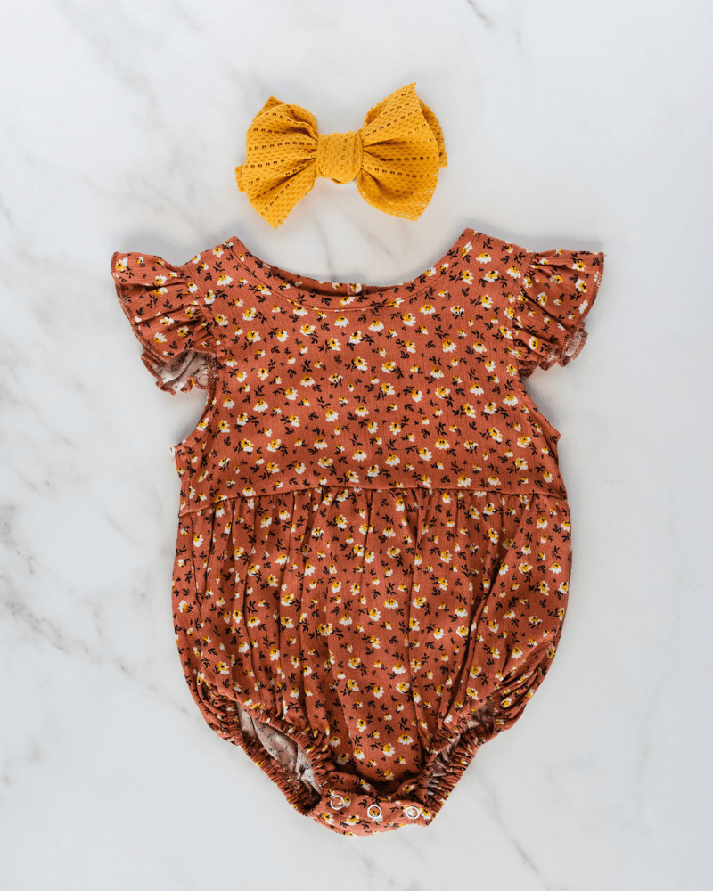 Klein Ruffle Sleeve Bubble Romper