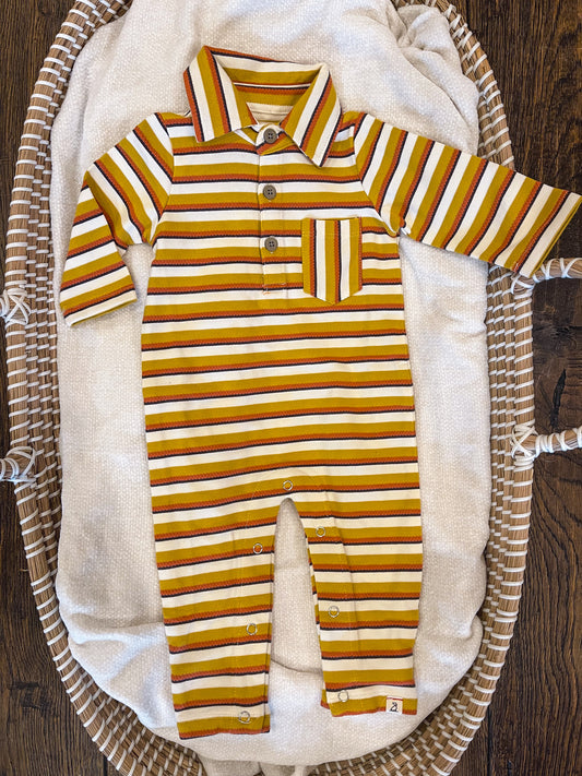 Kingston Polo Romper Mustard