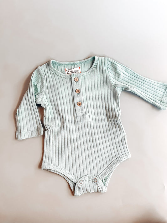 Aynor Sage Green Ribbed Onsie