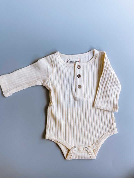 Aynor Cream Ribbed Onsie