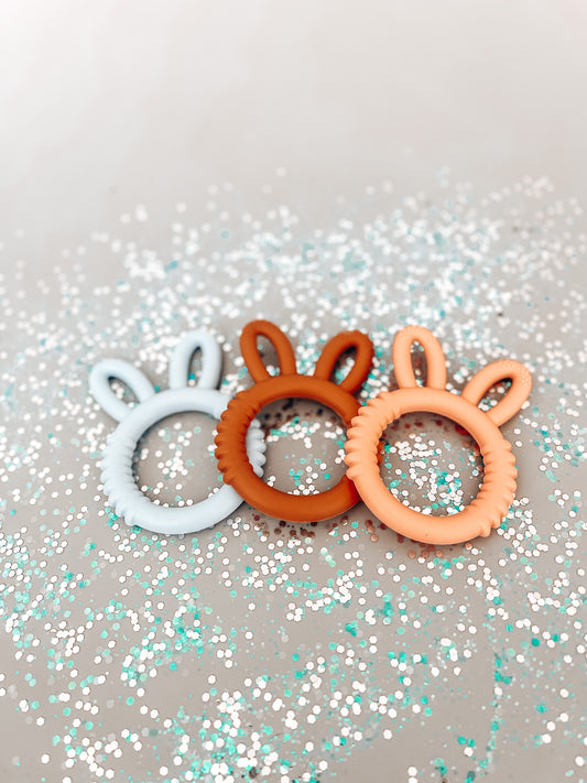Silicone Bunny Teether Ring