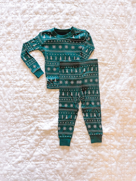 Christmas Tree Kids PJ Set