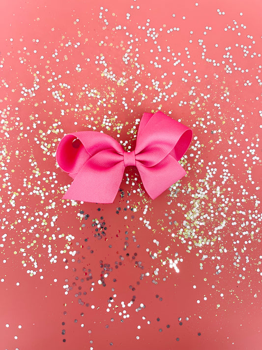 Small Hot Pink Bow